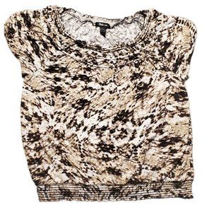 Style & Co. Blouson Animal Print Top ~ Large